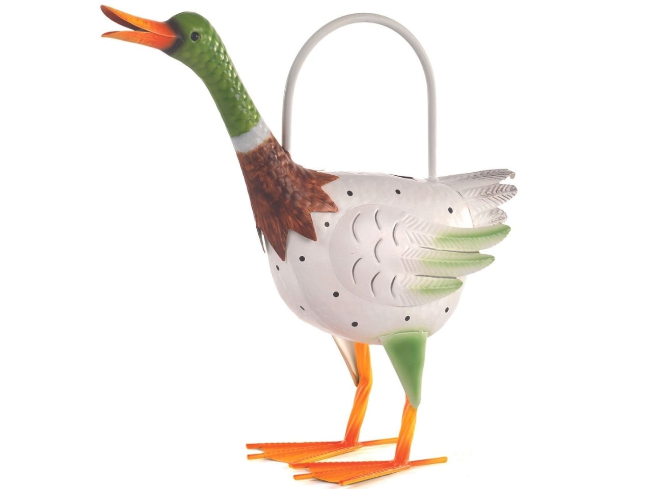 Statua decorativa germano annaffiatoio country in latta multicolor 17x42x41 cm - Viminbox