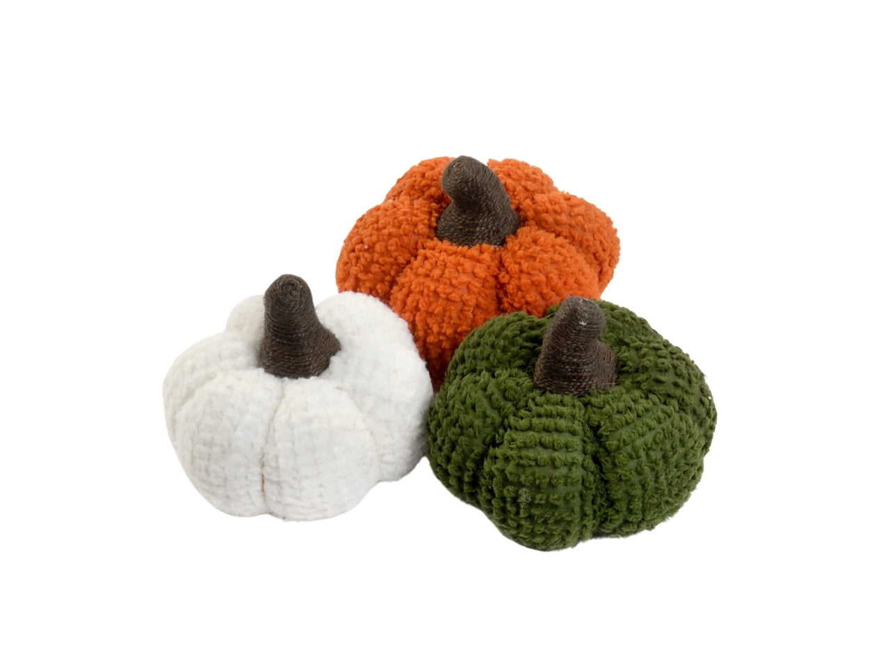 Zucche in panno 15x15x12cm-disponibile in 3 colorazioni