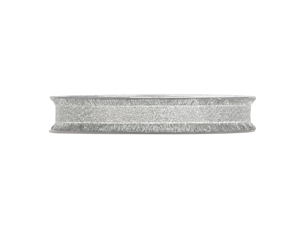 Nastro New Orleans argentato con frange lamè 15mm x 15 m - Piovaccari