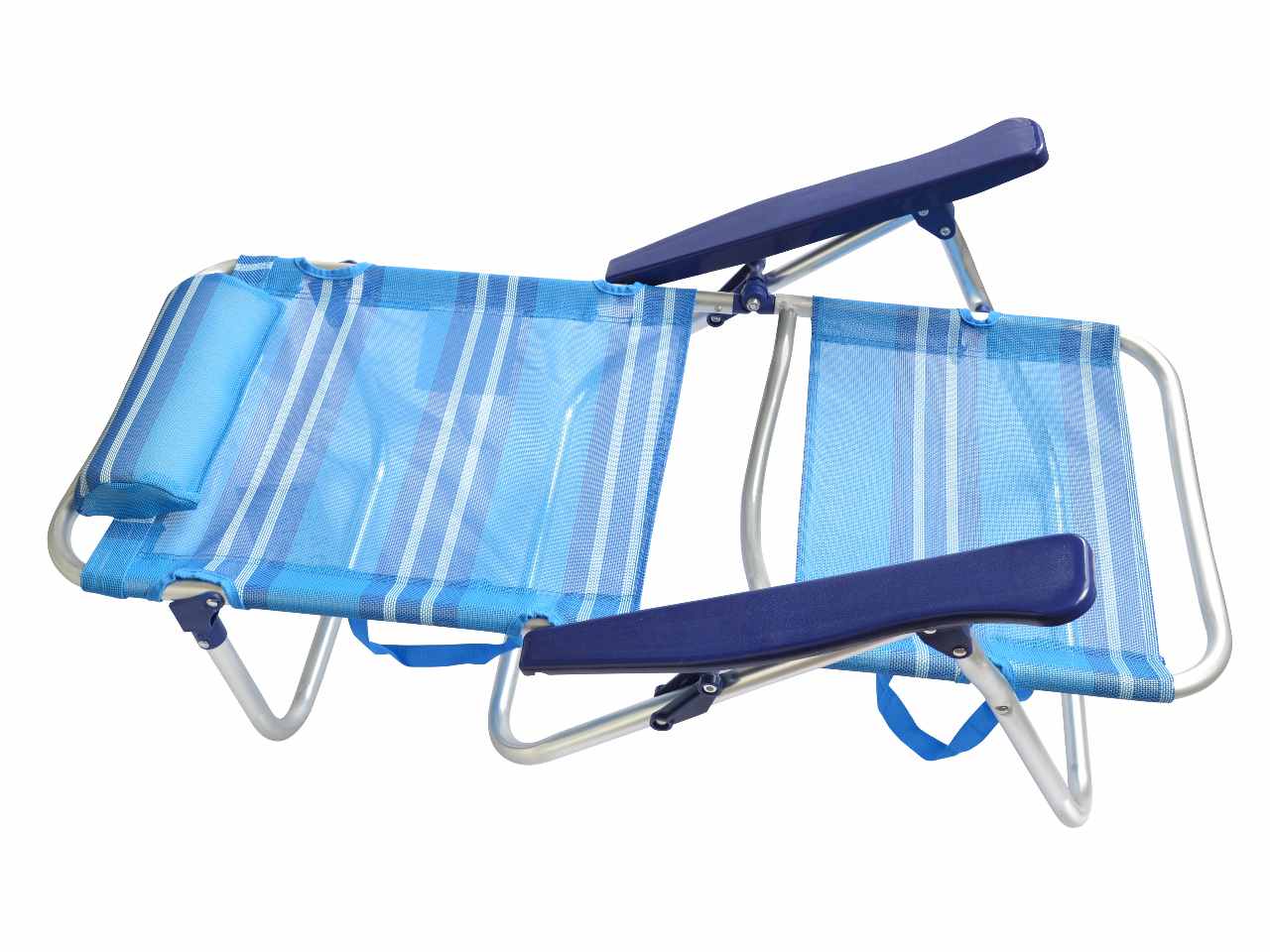 Sedia da mare textilene in alluminio 63x58x23/82cm