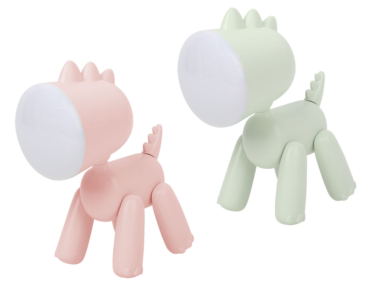 Luce notturna led a forma di dinosauro rosa e verde 15,5x19x9 cm - Switch U