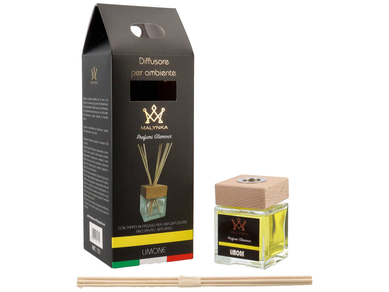 Profumatore 100ml con bacchette limone