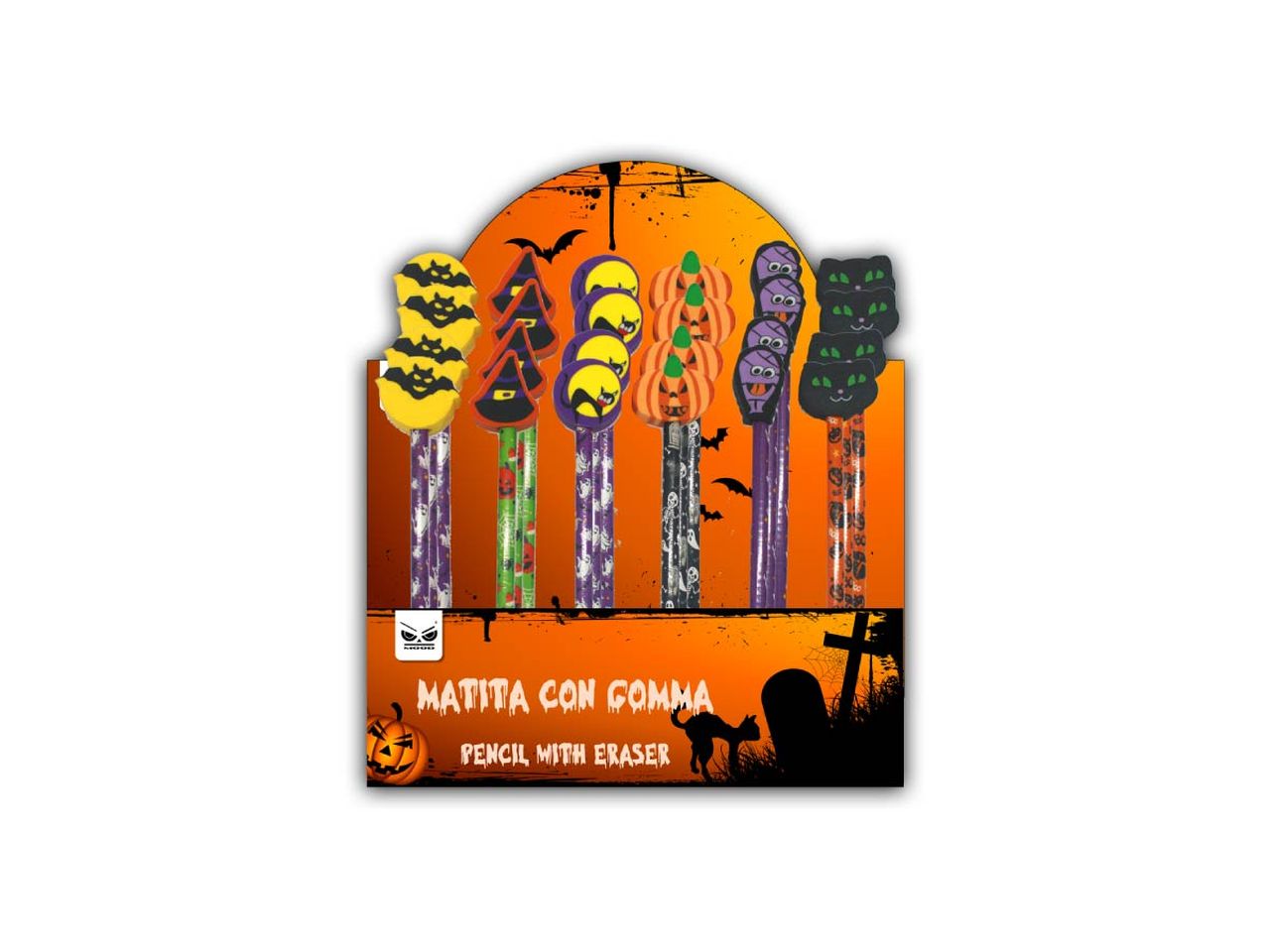 Matita con gomma halloween