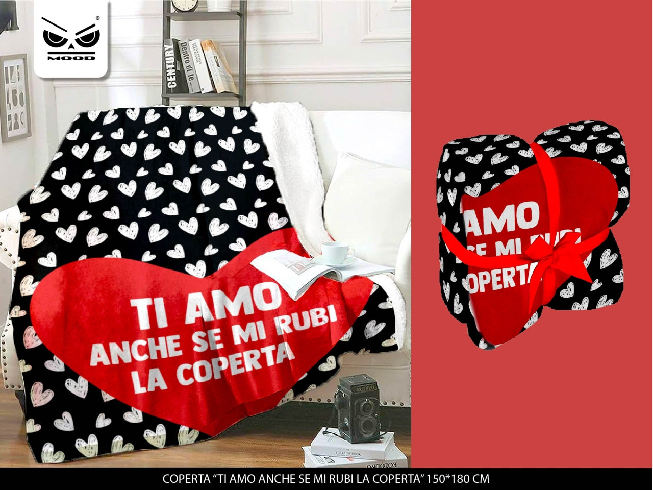 Coperta ti amo anche se mi rubi la coperta