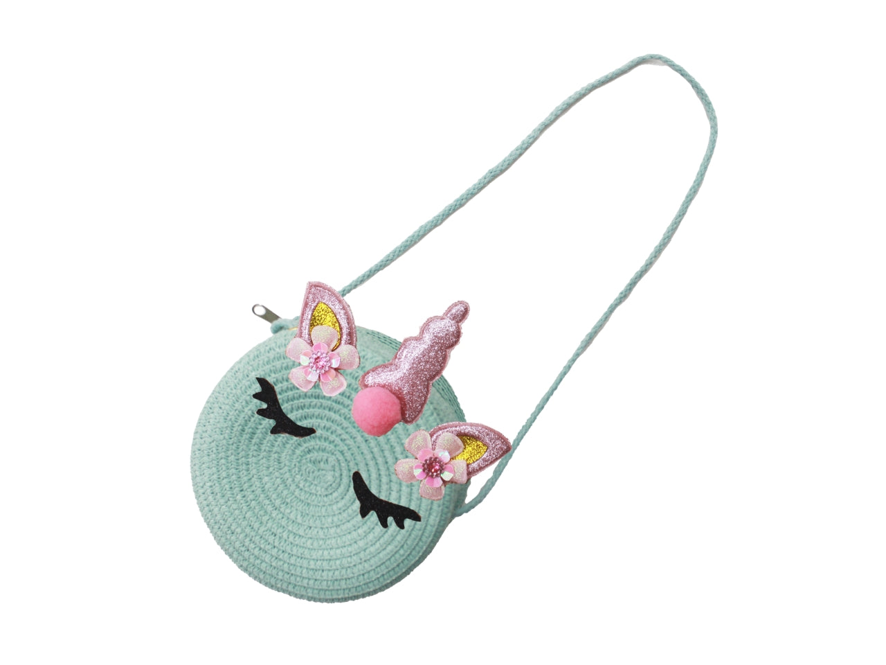 Borsa unicorno in carta intrecciata