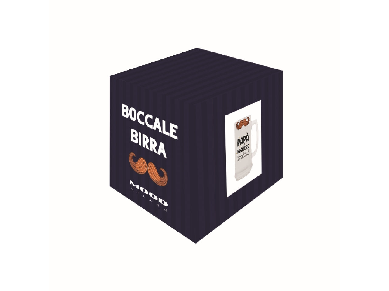 Boccale per la birra in vetro satinato