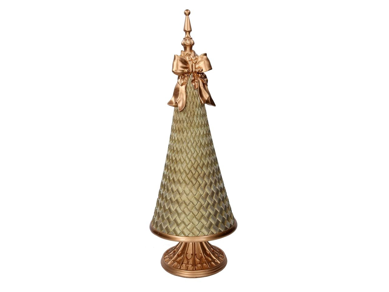 Albero in resina effetto metallo colore oro misura d.23,6xh.66cm