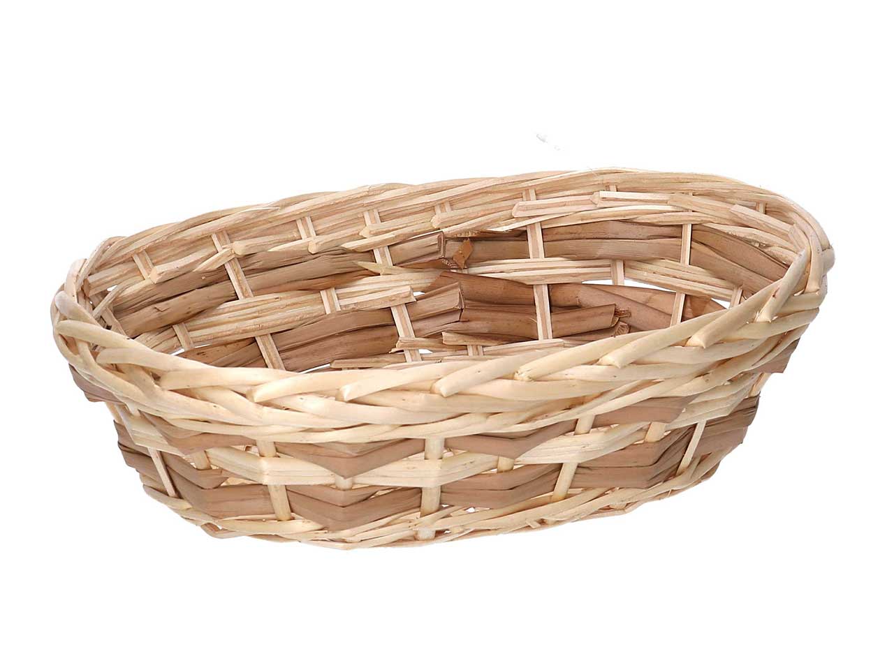 Cesta ovale in vimini colore naturale misura 30x23xh.9cm