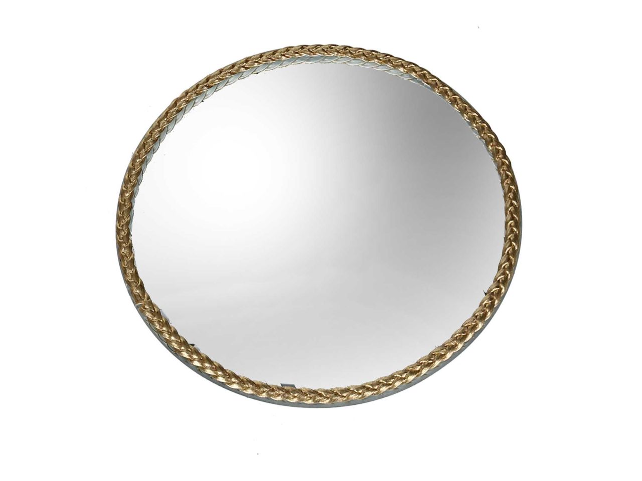 Centrotavola a specchio con filo oro misura d.20cm