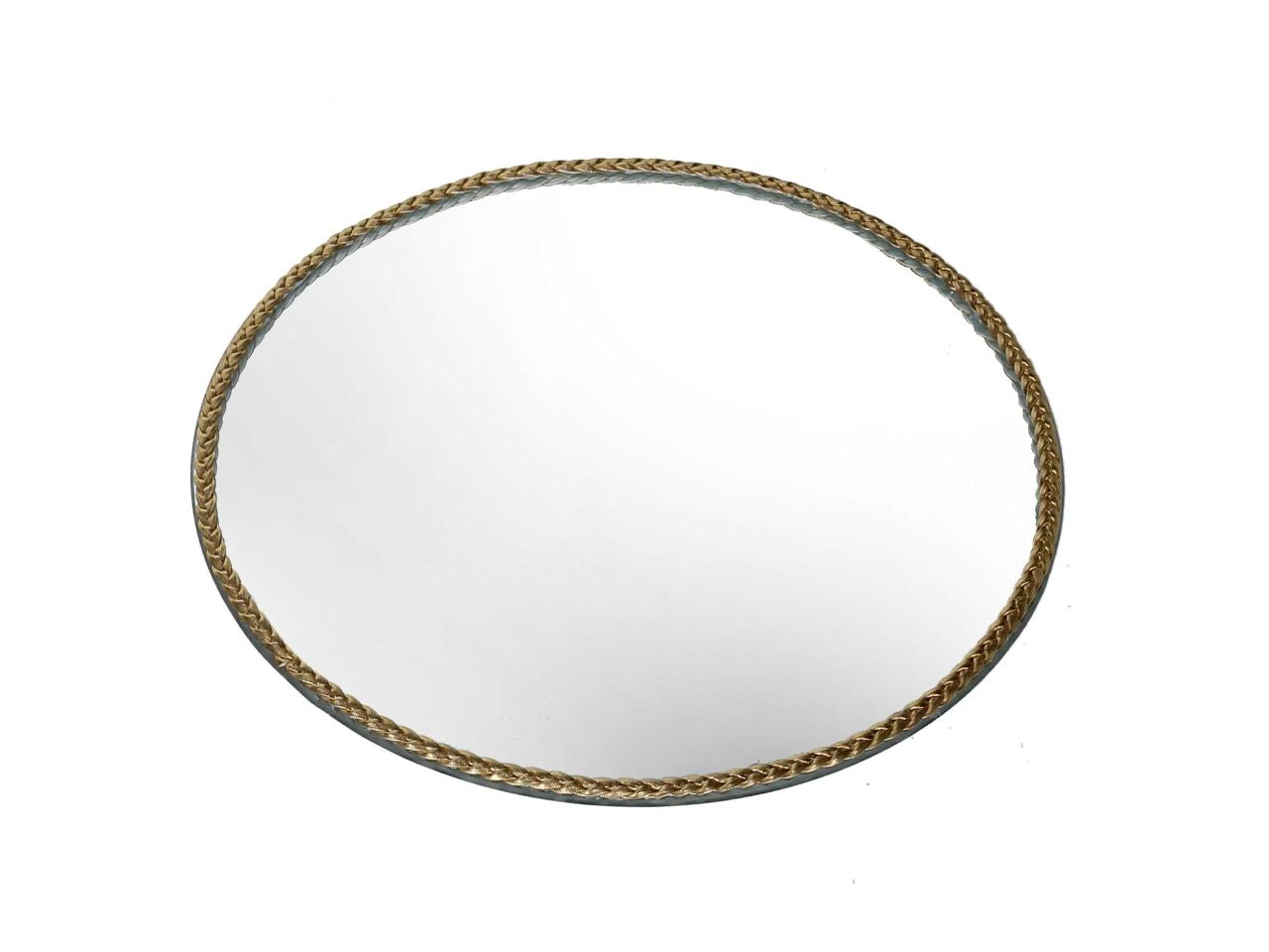 Centrotavola a specchio con filo oro misura d.30cm