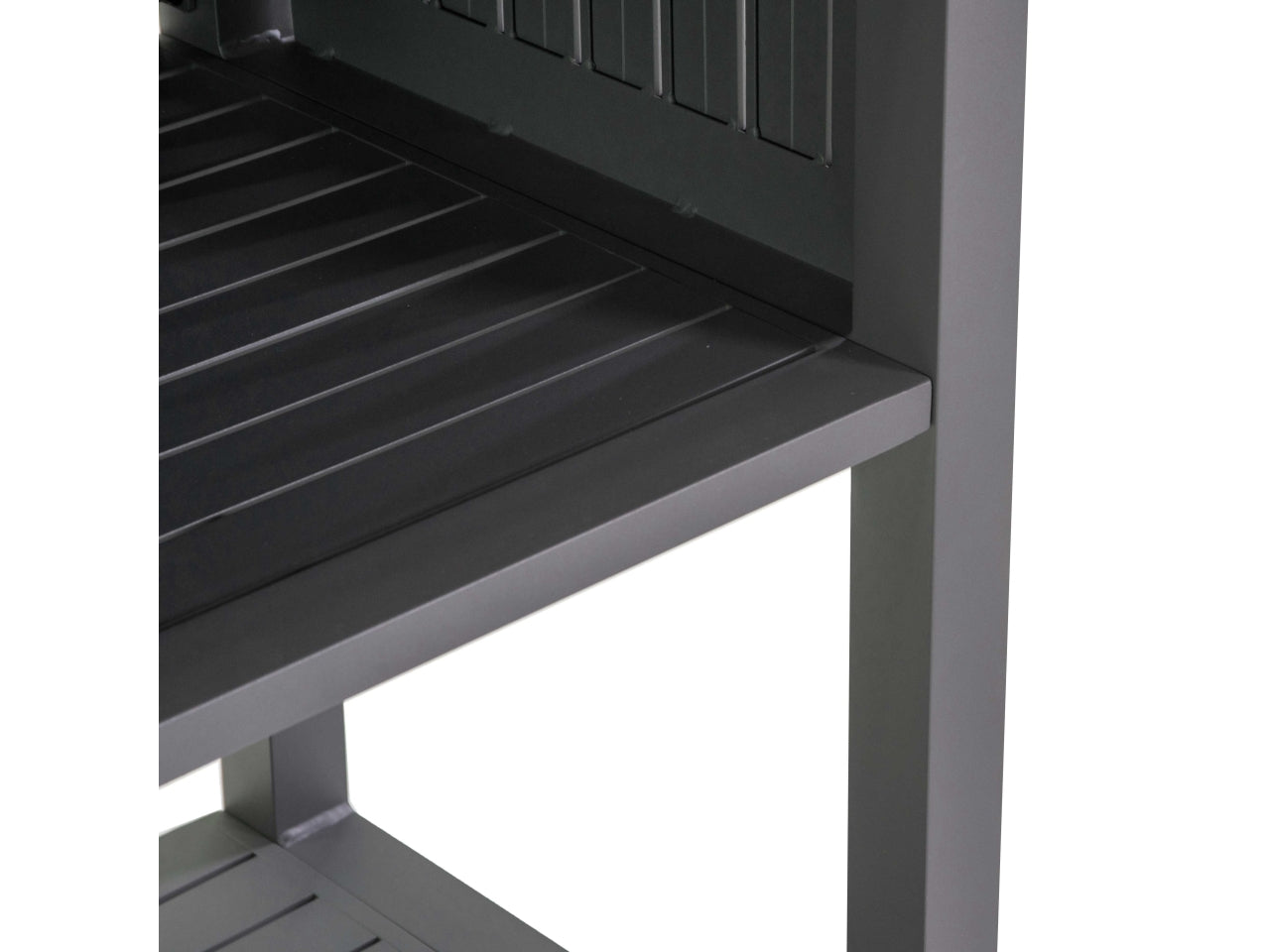Carrello in alluminio colore antracite 102x60xh.90cm