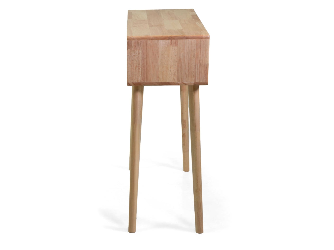Mobiletto vintage in legno mantra naturale mini consolle con 2 cassetti 80,5x30xh.76 cm - Vacchetti