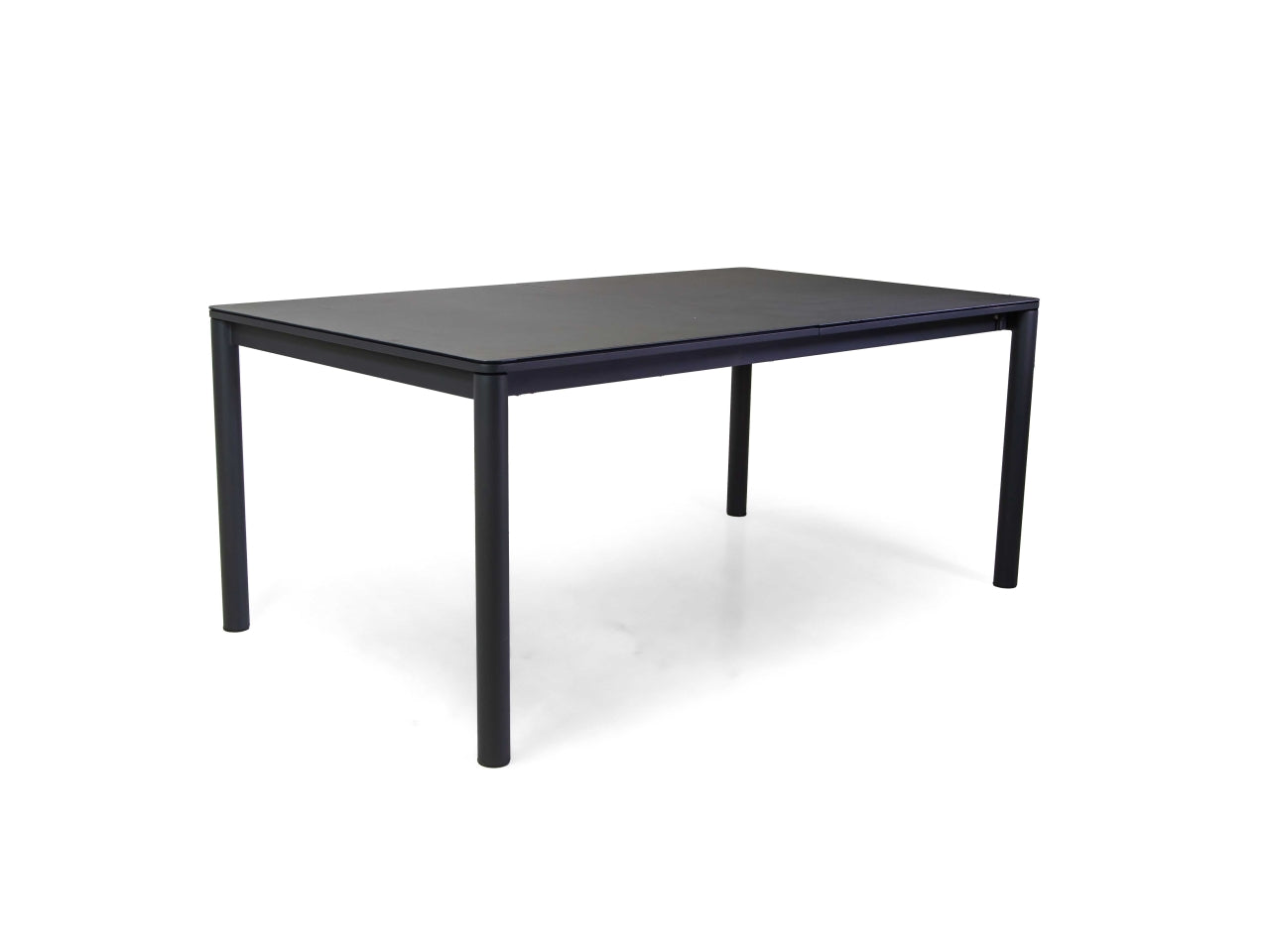 Tavolo alluminio allungabile honolulu antracite con top vetro/teak 180/240x100xh.76cm