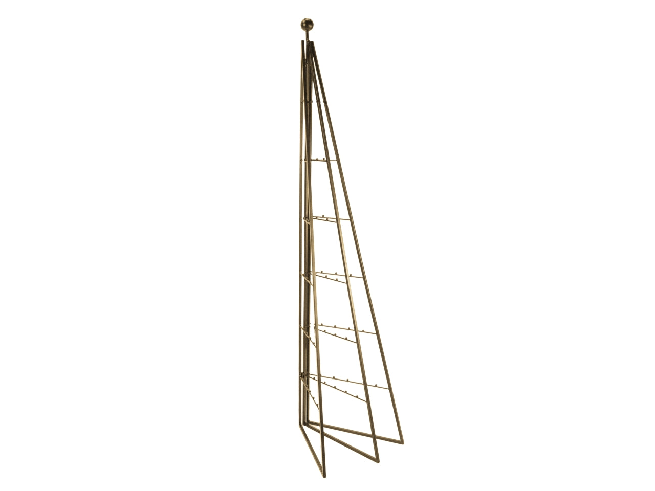 Albero di natale pieghevole in metallo dorato stilizzato minimal 150 cm - Vacchetti