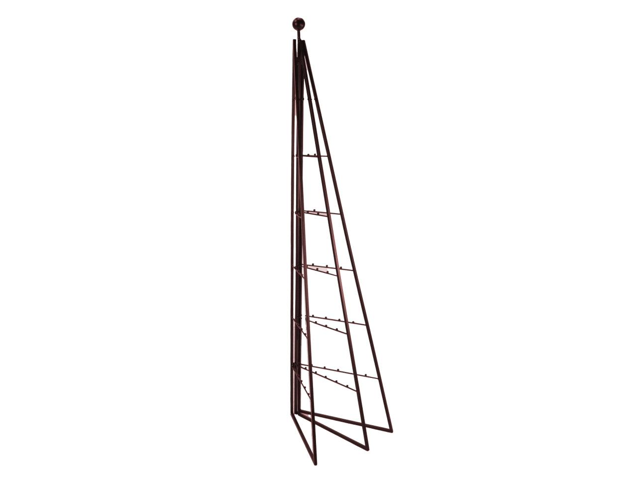 Albero di natale pieghevole in metallo rosso stilizzato minimal 150 cm - Vacchetti