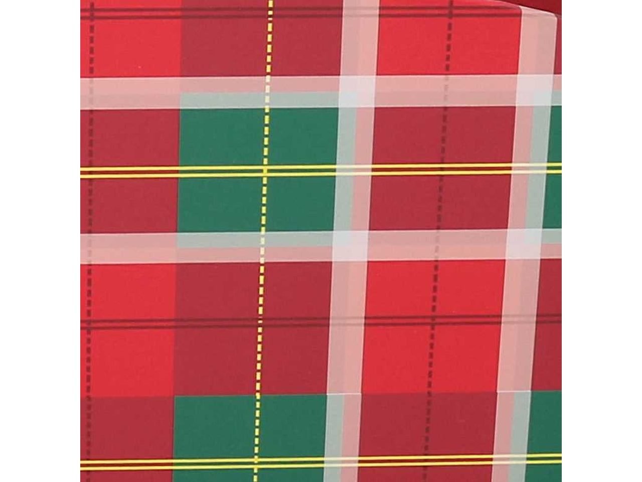 Cesta natalizia in cartone rosso tartan 27x14x15 cm - Vacchetti