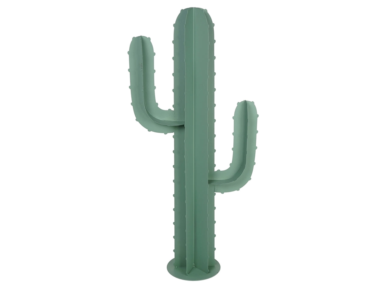 Cactus decorativo in metallo industrial verde, 50x25cm h.120cm - Plàthea