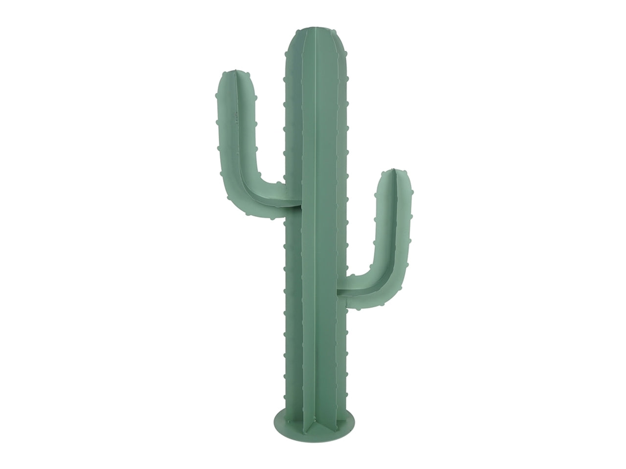 Cactus decorativo in metallo industrial verde, 35x17cm h.80cm - Plàthea