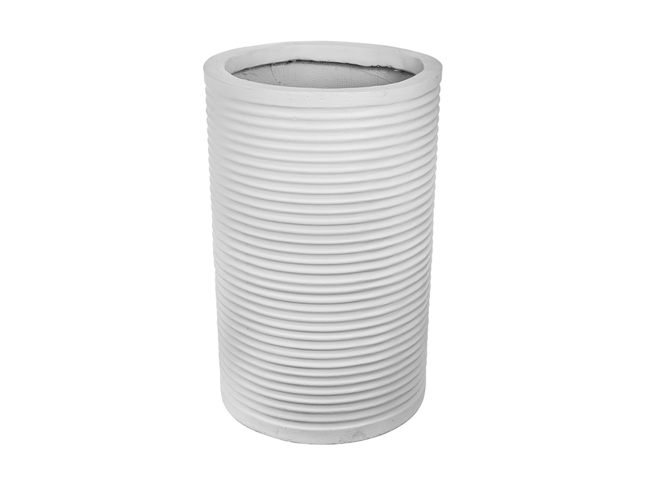 Cachepot vaso porta piante moderno in cemento bianco, uso interno/esterno, 47x75cm - Plàthea