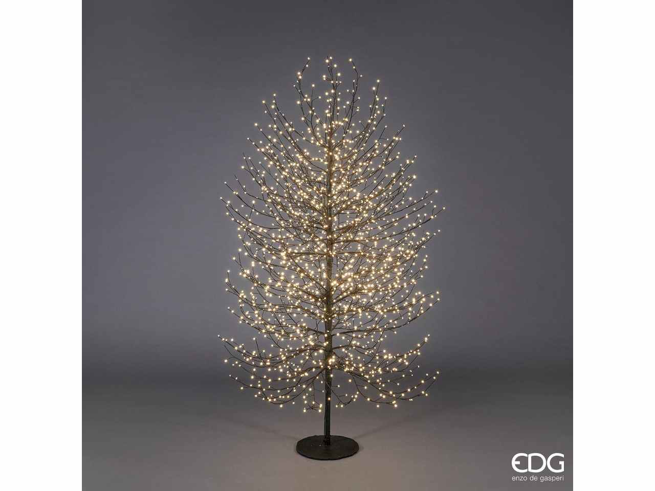 Albero faggio con base e 2000led h.180cm nero