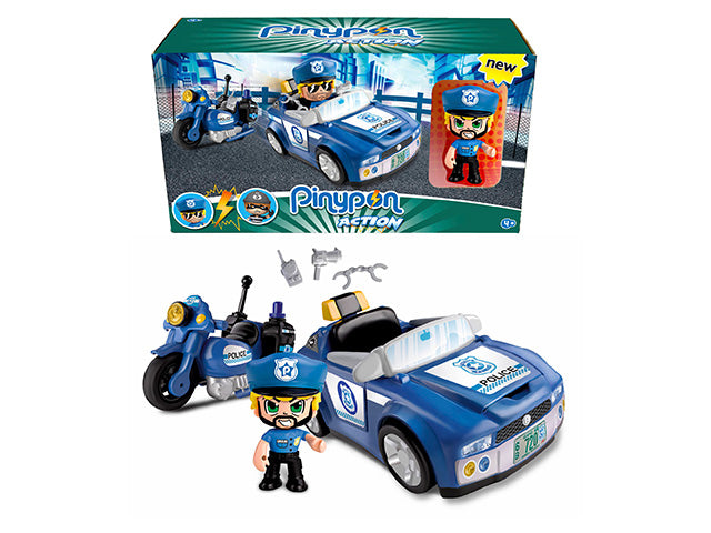 Pinypon action veicoli polizia 2 pezzi + pers.pnc02000 $