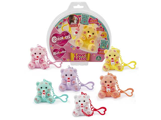 Coccolotti LoveKiss Orsetti Collezionabili con Cuore Luminoso e Portachiavi - Giochi Preziosi