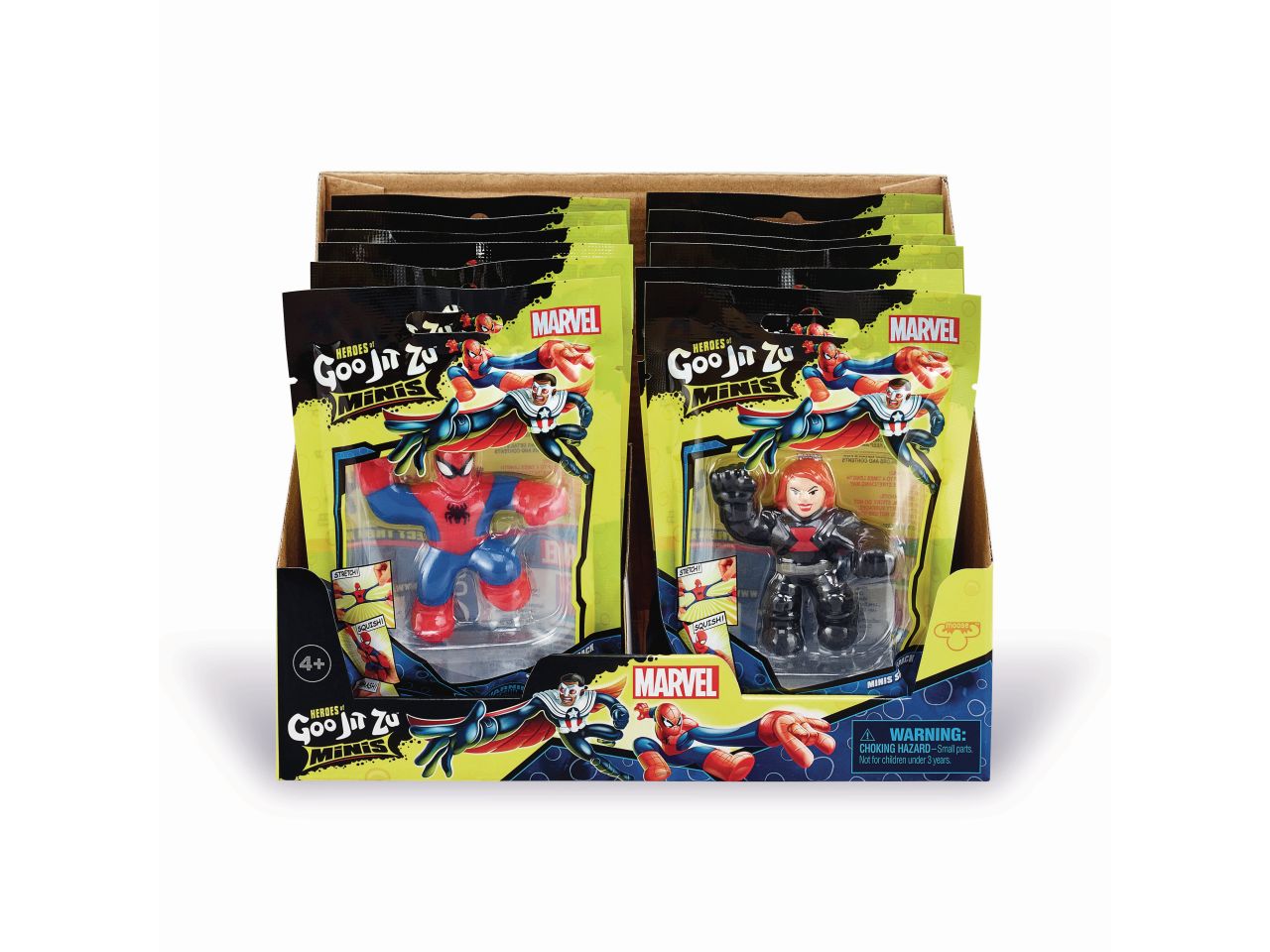 Grandi giochi eroi marvel in versione goo jit zu minis altezza 7cm disponibile in 6 assortimenti