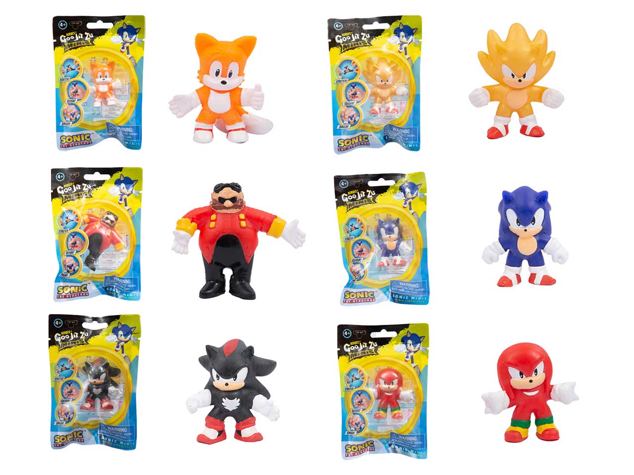 Grandi giochi sonic in versione goo jit zu minis alto 7cm disponibile in 8 modelli