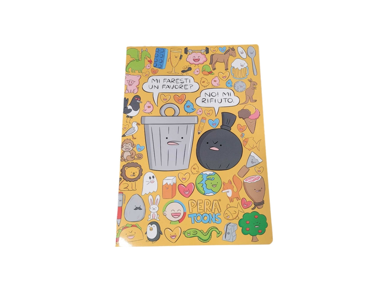 Pera toons 24 quaderno quadrato a4 20+1 5mm, multicolor, Made in Italy - Giochi Preziosi