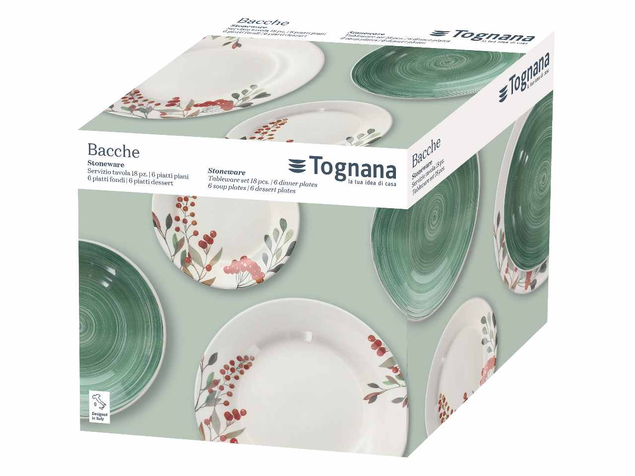 Bacche servizio tavola da 18 pezzi