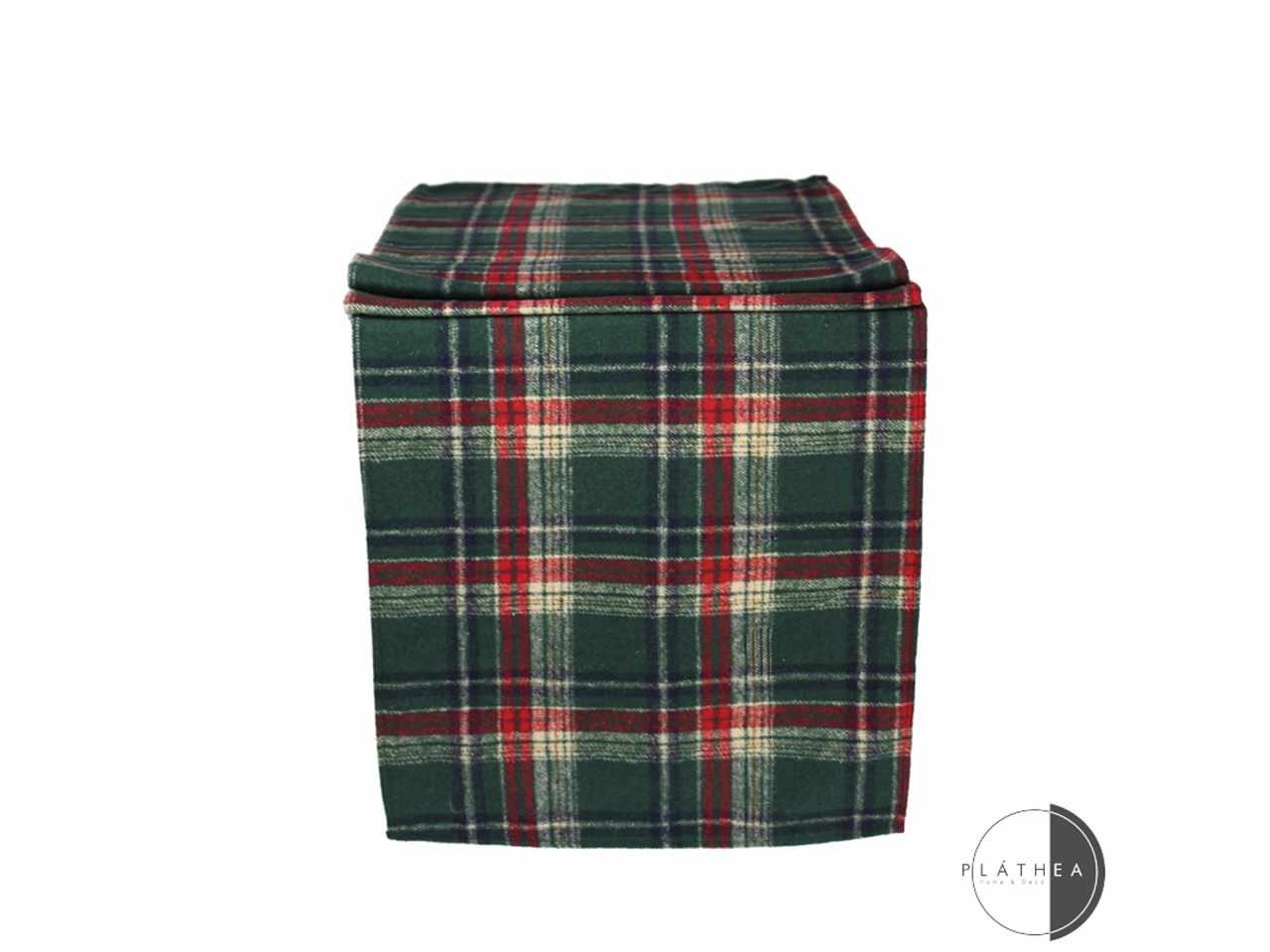 Runner 40x138cm scozzese verde in velluto