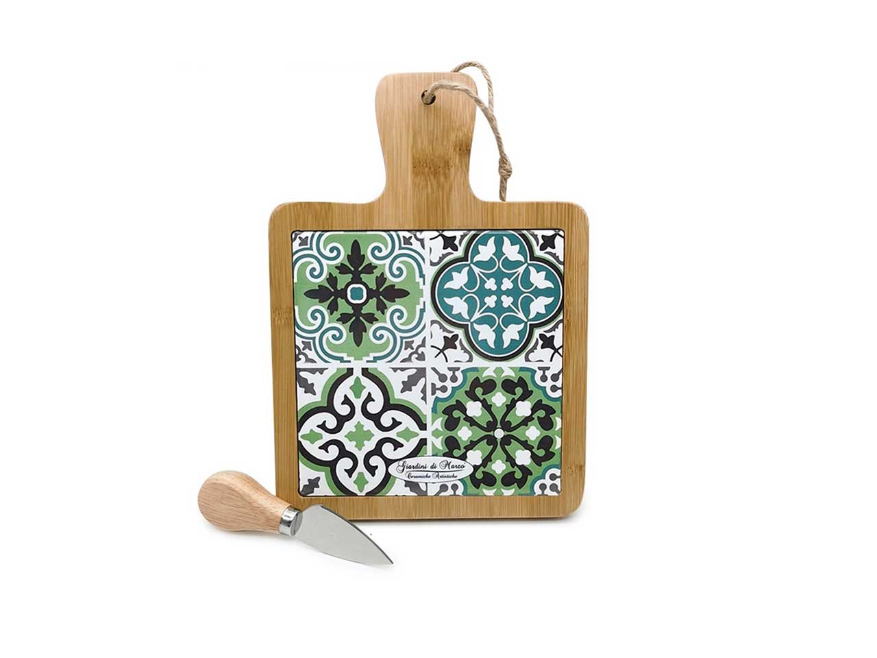 L.bamboo tagliere per formaggi verde 22060h