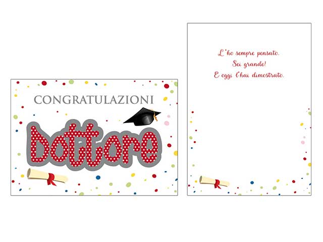 Biglietto congratulazione dottore