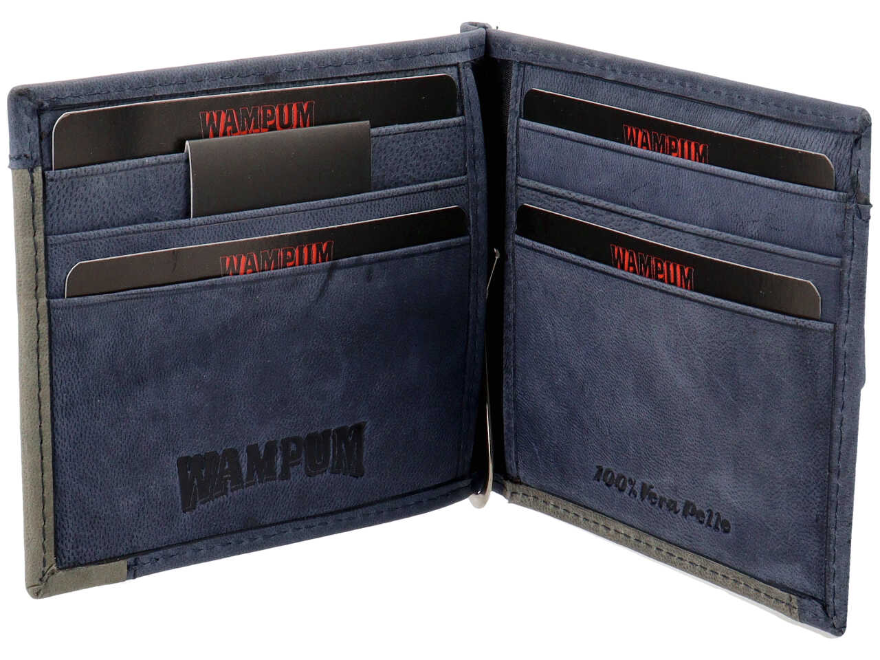 Portafogli da uomo wampum colore blu