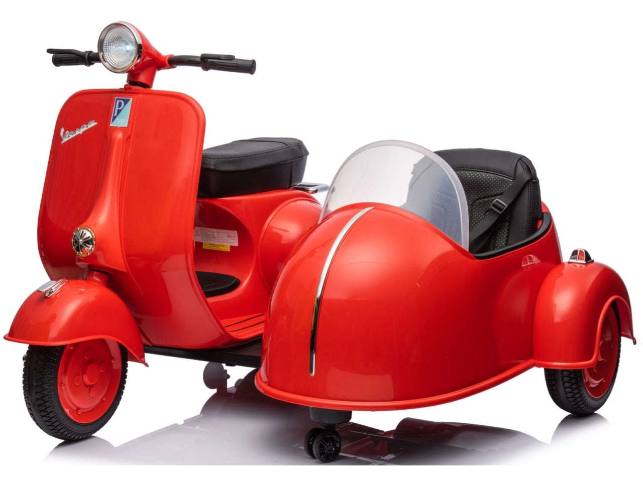 Vespa sidecar vlit 1955 12v rossa