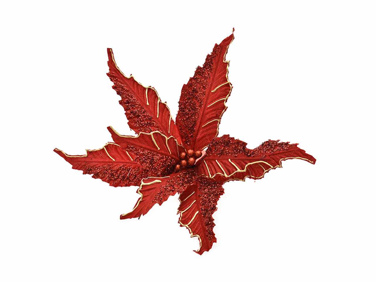 Fiore gambo corto d.50cm rosso