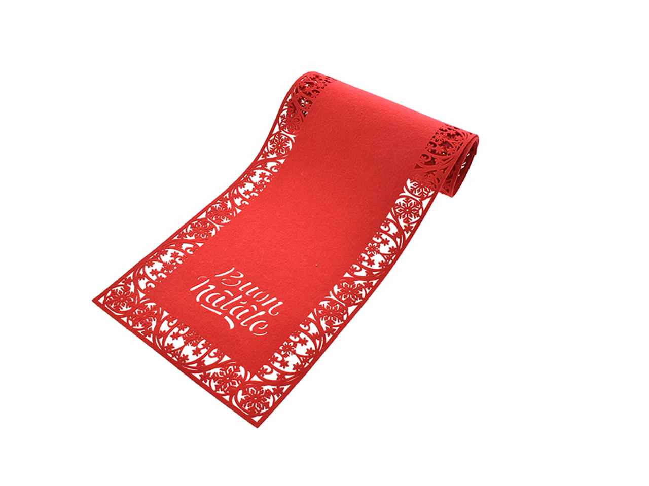 Runner feltro 120x30x0,3cm rosso