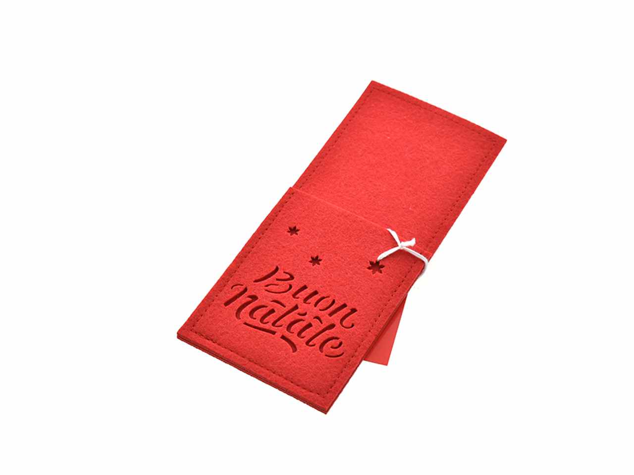Porta posate feltro 23x10x0.3cm rosso