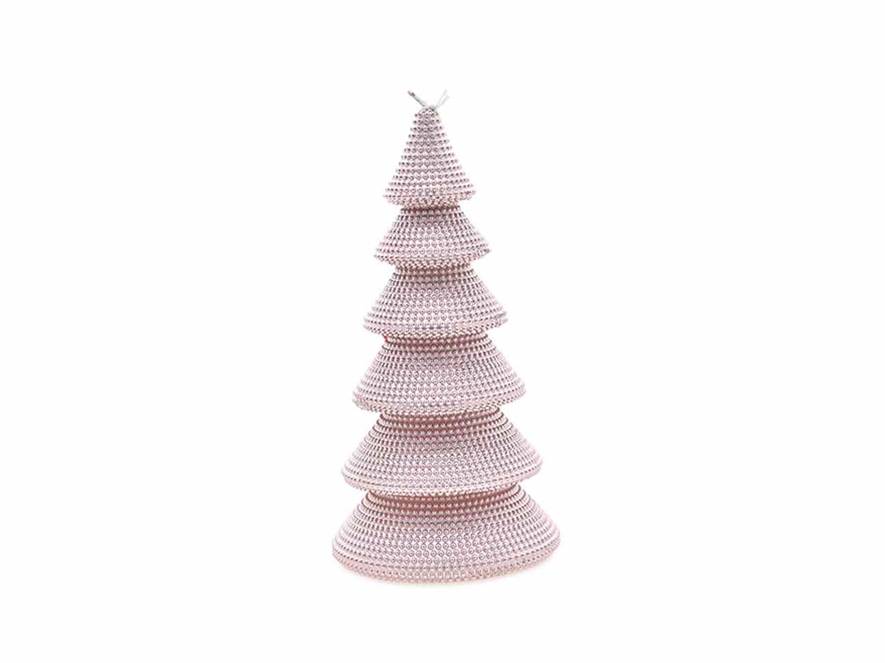 Candela albero di natale 10x10x20,3cm rosa