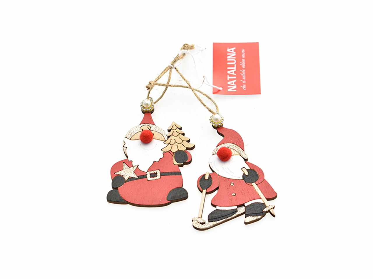 Appendino babbo natale 6,5x10,5cm rosso