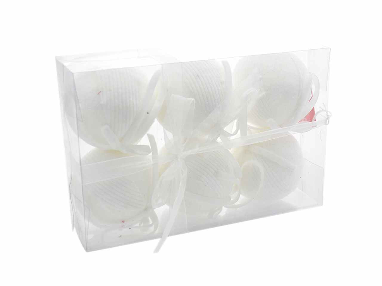 Palle 6 pezzi 9cm bianco