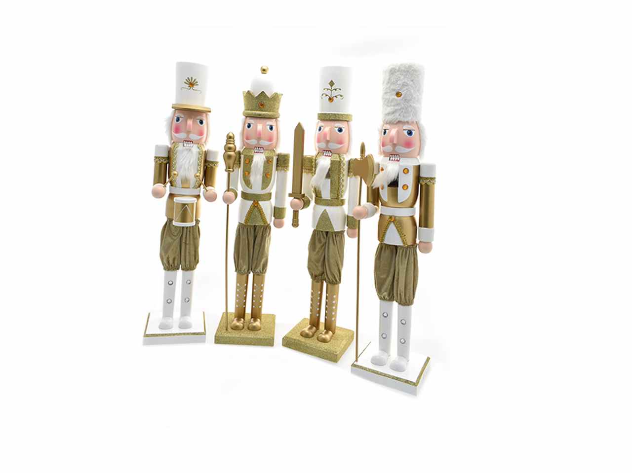 Schiaccianoci 36cm bianco/oro
