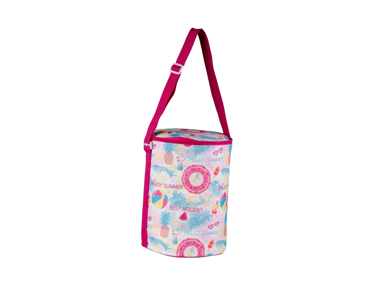 Borsa frigo cilindrica capacita' 26l 3mm linea summer in 4 assortimenti
