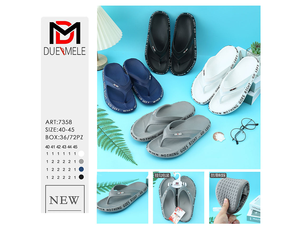 Ciabatta mare uomo infradito taglia 40-45