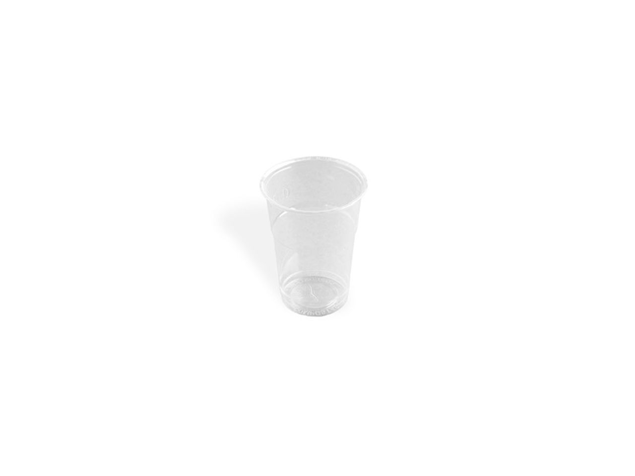Bicchieri di PLA biodegradabile trasparente 300ml tacca 0,25l - confezione da 50 bicchieri