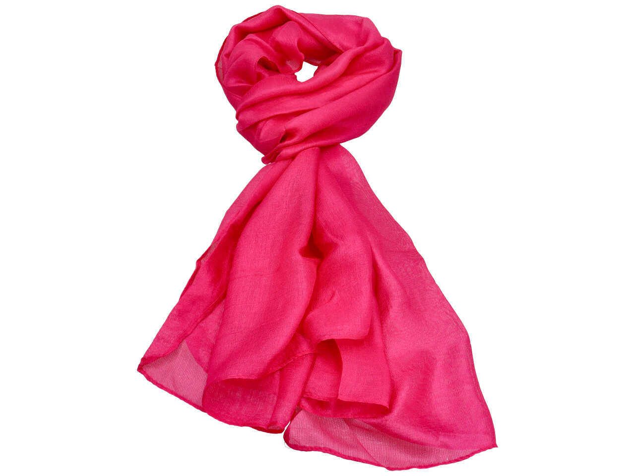 Stola fucsia tinta unita da donna - 80x180 cm