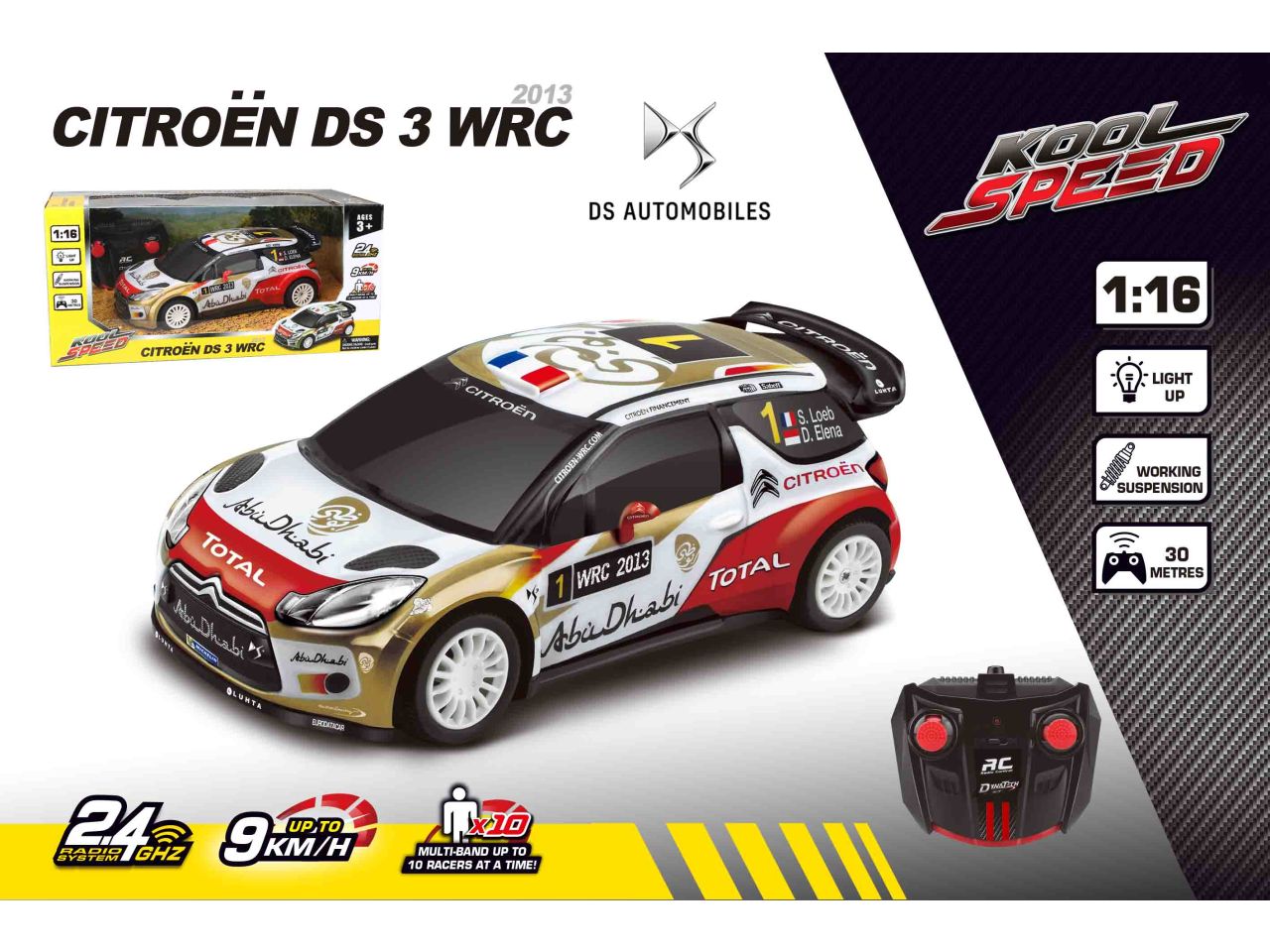 Citroen rally radiocomandata campione mondo scala 1:16
