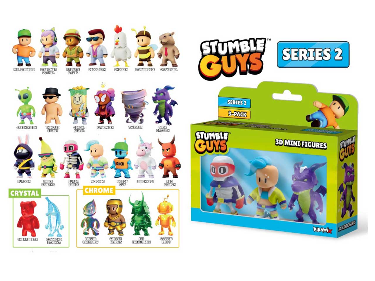 Stumble guys 3d pack 3 personaggi 2° serie