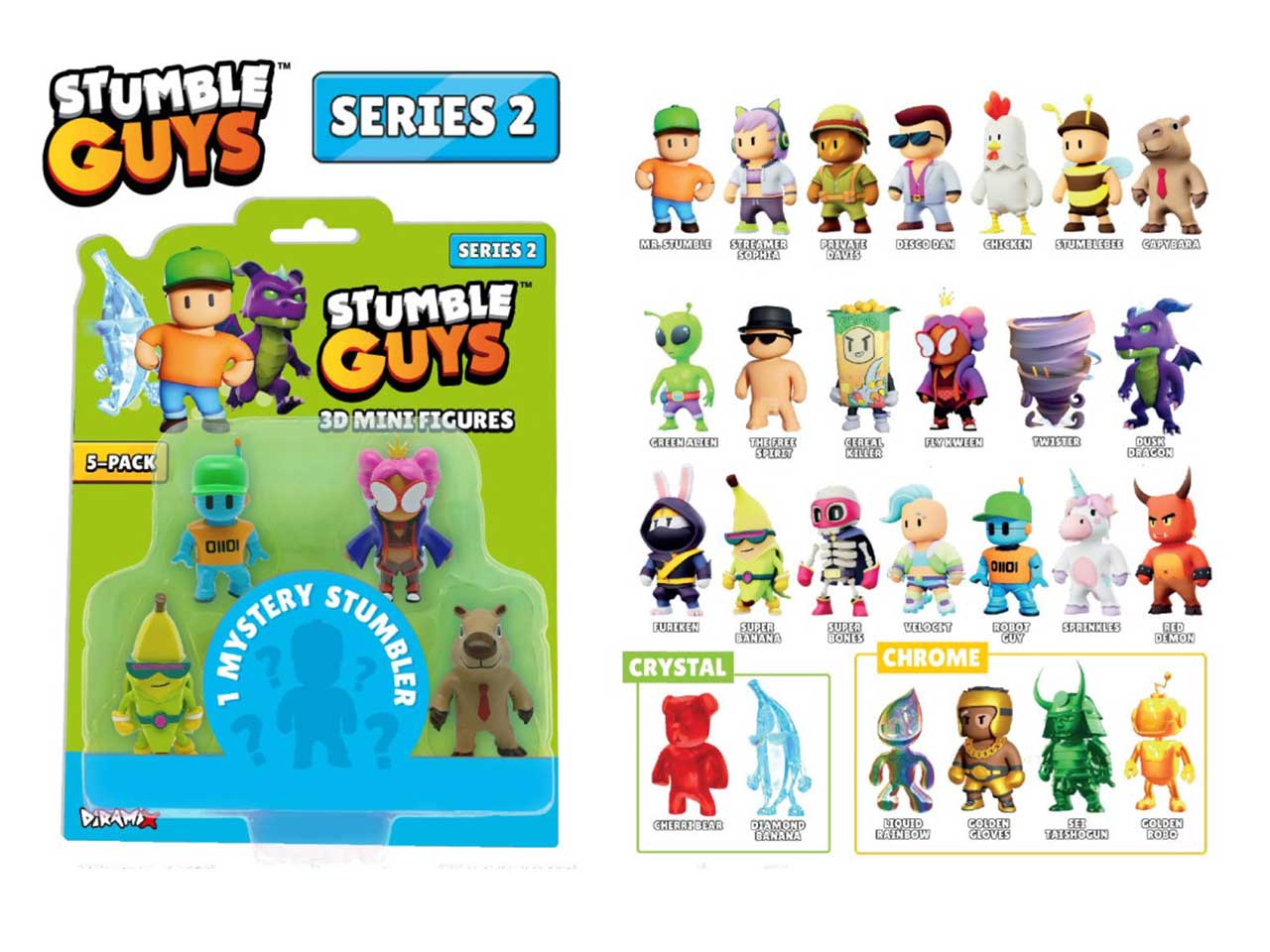 Stumble guys 3d blister 5 personaggi 2°serie