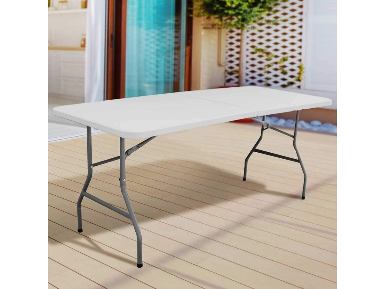 Tavolo pieghevole per catering rettangolare 240x75cm